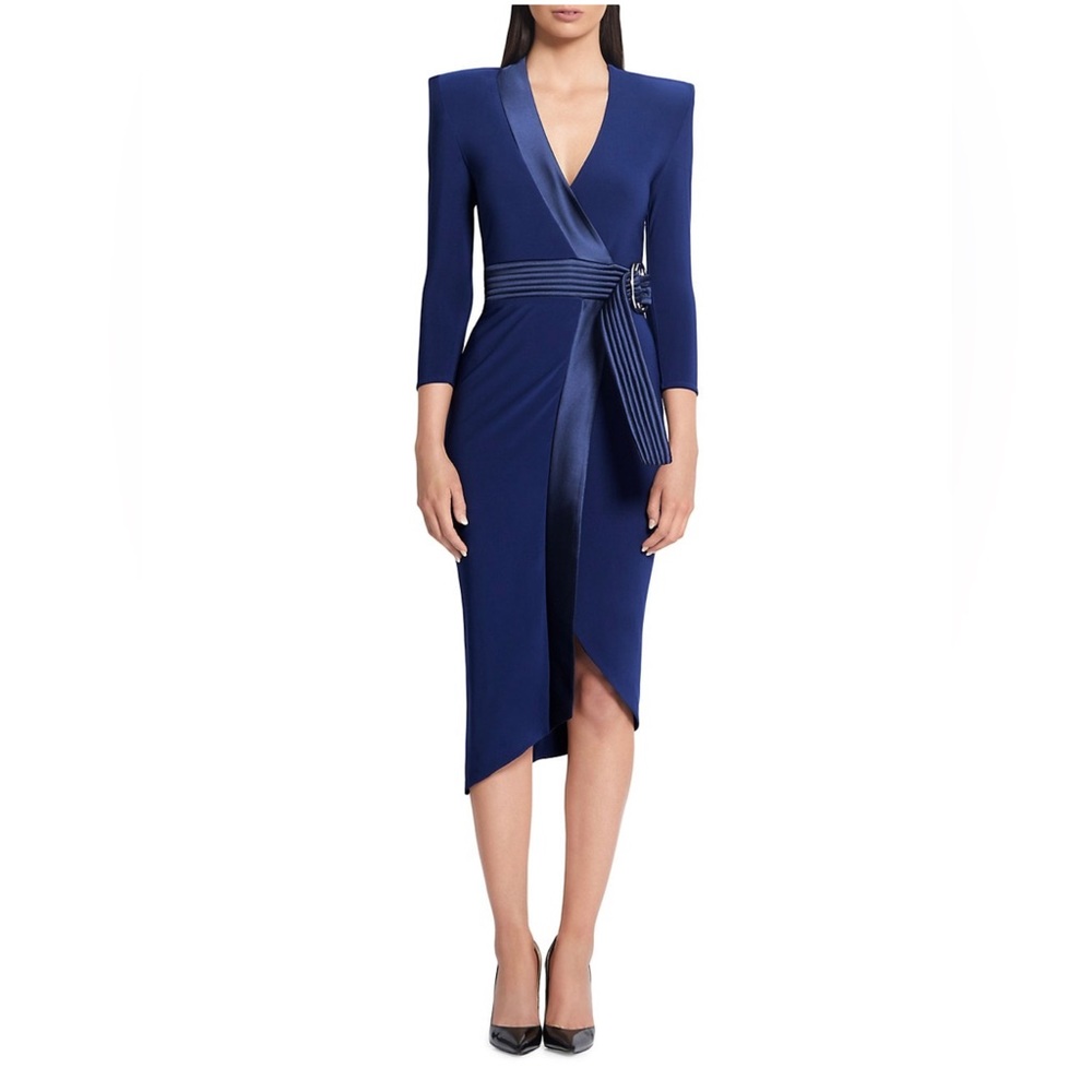 Zhivago Essex Jersey wrap midi dress/ color: Ink size: 4